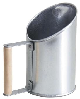 Linxor - Pala per pellet in zinco con manico in legno - 1,5L - Vari colori