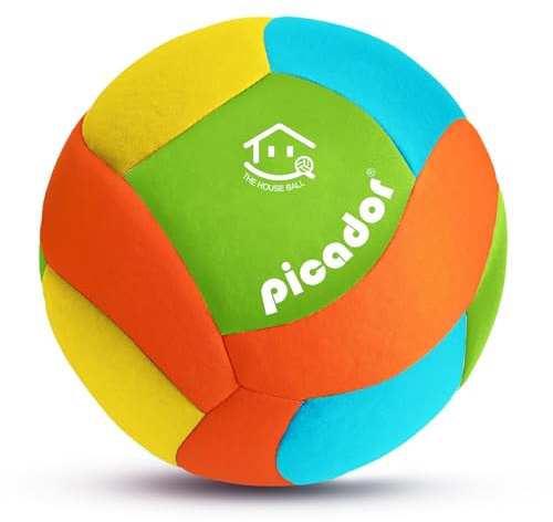 PP PICADOR Softy Volleyball - Soft and Safe Indoor Volleyballs for Practicing Inside House and Yard, Silent Volleyball with Pump for All Ages