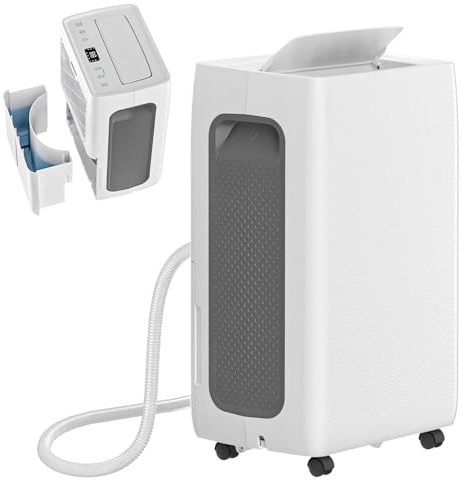 Ollewiellan avfuktare 26 l/dag, avfuktare elektrisk tyst 38 dB, avfuktare källare för rum upp till 50 m², avfuktare med 3 lägen, 24 H-timer, 4,3 l avtagbar vattentank, för sovrum