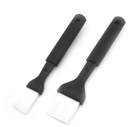 ShiningUU - Set di 2 pennelli da pasticceria in silicone resistente al calore per inumidire e cuocere, utensili da cucina per glassare, oliare e grigliare, ideali per cuochi casalinghi (1 grande e 1