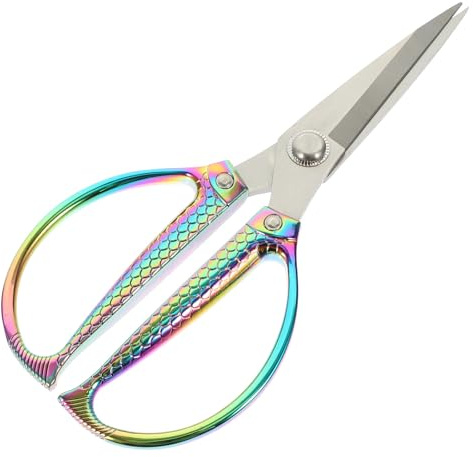 BESPORTBLE Forbici da Cucina in Acciaio Inossidabile Decorate a Forma di Pesce, Forbici per Tagliare Carne e Ossa di Pollame, Utensile Robusto Ergonomico per Uso Domestico e Professionale