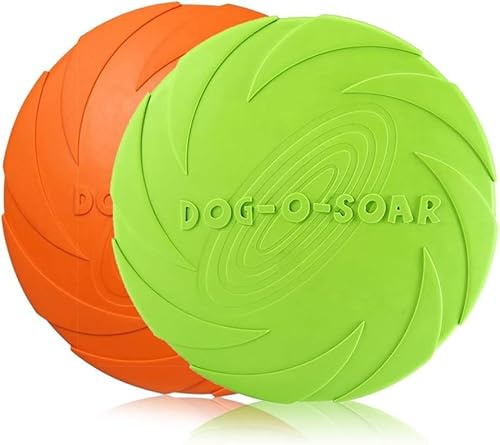 PETCUTE Hund frisbee hund flygande skiva interaktiv leksak för hund hundar träning frisbee 2 delar ø 20 cm