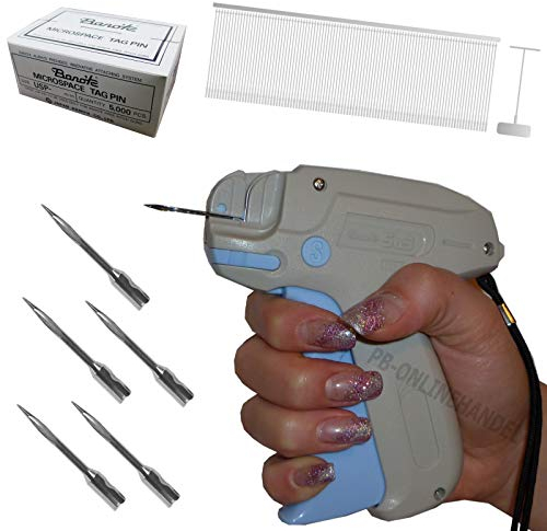 Etikettierpistole Banok 503S Standard [Set 5] + 5.000 BANOK-Heftfäden USP + 5 Ersatznadeln Etikettiergerät Tag Gun | PB-Onlinehandel