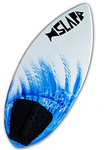 USA Made Slapfish Skimboards 52 Fiberglass & Carbon - No Rider Weight Limit - with Traction Deck Grip - Kids & Adults - 4 Colors… (Blue 52 Board)