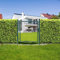 SWANEW Gartentor Gartentür Grün Hoftor Zauntür Tor Inkl. Schloss 100 x 125 cm Zauntor Garten Gartenpforte Gitterzaun