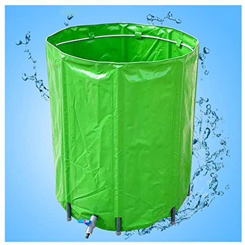 HYHMJ Grosse Kapazität Regentonne, Notfall-Wasserspeicherbehälter, Faltbar Flexibel Regenwassertank, Für Bewässerung Von Gärten, Tränken Von Tieren, Gebäude,Grün,1000L/120 * 88CM