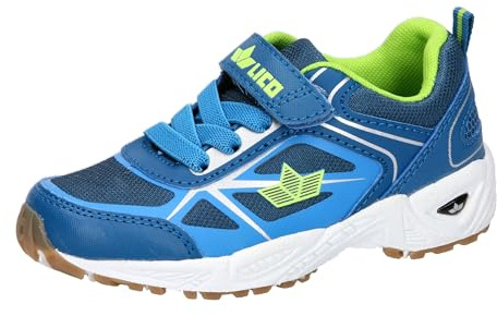 Lico Scarpe da Ginnastica Unisex per Bambini Salford Vs, Blu Petrolio Limone, 34 EU