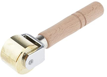 Xiaojikuaipao Presser Roller Wood Handle Leather Roller Edge Press Metal Roller Leathercraft