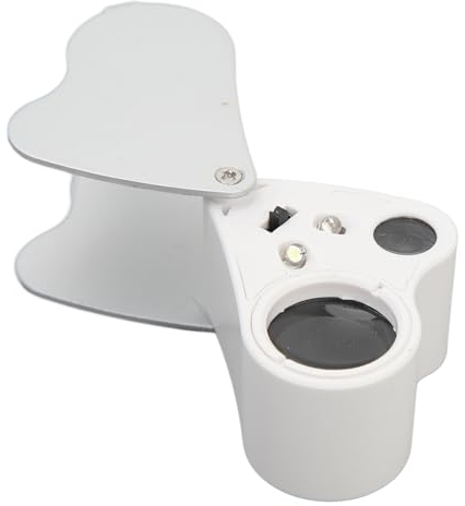 Doppelobjektiv 60X 30X Taschenmikroskop mit LED-Licht, Lupe für Pflanzen Schaltkreise Münzen Stempel