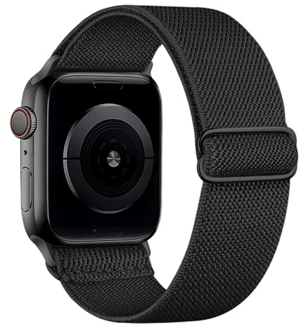 Elastiskt nylonloop armband - kompatibelt med Apple Watch 38/40/41/42/44/45/46/49 mm - Sportband för Watch Ultra SE Series 11 10 9 8 7 6 5 4 3 2 1