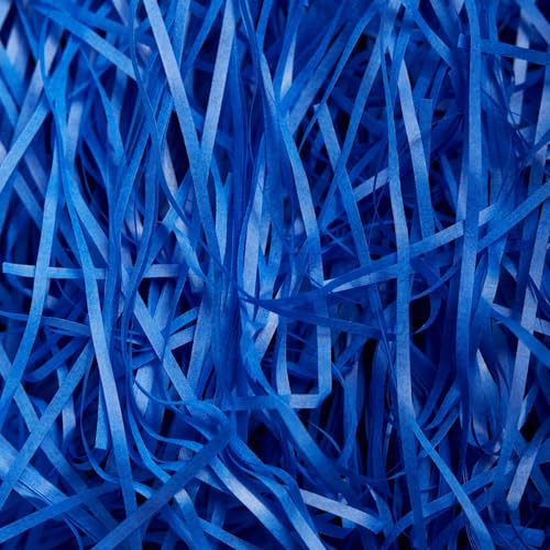 100g Dark Blue Shredded Tissue Paper for Gift Boxes, Hampers and Gift Bags | Soft Hamper Filling Gift Packaging Filler Suitable Birthday Wedding Easter Christmas Anniversary Party Presentation