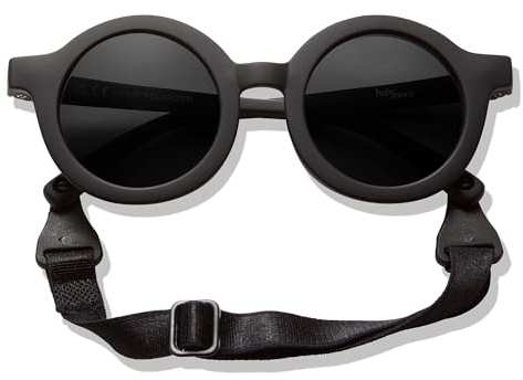 BABYMOCS lunettes de soleil bébé 0-18 mois BIOPLASTIQUE ET POLARISÉES I Lunette soleil bébé I Sans BPA I 100% PROTECTION UV I RONDES & FLEXIBLES avec bandeau ajustable I Lunette de soleil bebe