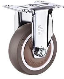 4 Teile/los 2,5 Zoll Bockrolle Gummi Stumm Licht Möbel Medizinische Regal Ventilator Rad