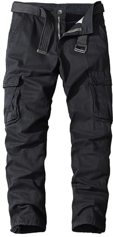 Baggy Casual Cargo Byxor för män Bomull Stretch Träningsbyxor Joggingbyxor Utomhus Vandringsbyxor med flera fickor