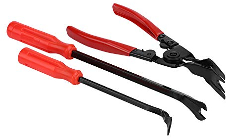 Alicates para embellecedores de puertas, 3 piezas remaches para remaches de puertas pinzas alicates sujetador removedor extractor barra de palanca Juego de herramientas