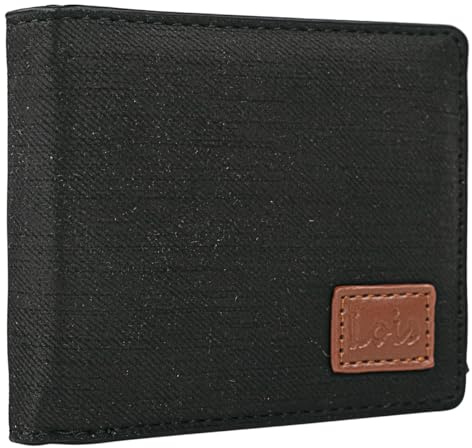 Lois - Geldbörsen für Junge Männer - Kleine Herren Geldbörse mit Geldbörse - Junger Junge.Geldbörsen für Herren - Geldbörse Kartenetui Herren RFID Schutz 203606, Schwarz