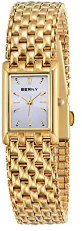 BERNY Gold Uhren für Frauen Aktualisierte Damen Quarz Armbanduhren Edelstahl Band Damen Kleine Gold Uhr Luxus Casual Mode Armband Werkzeuge Inklusive…