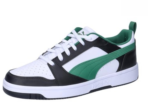 PUMA Rebound V6 Low Unisex Sneaker , Puma Black Puma White Vine, 40.5 EU