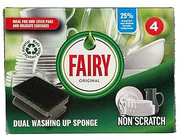 Addis Sponge Scourer, Stainless Steel, Grey, 4 Pack