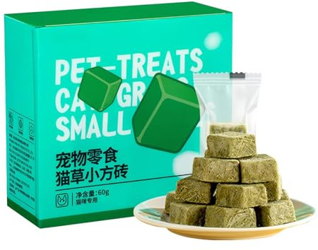 60 g Snack de Hierba de Gato Natural para Gatos mordedores de Hierba de Gato liofilizada para Masticar Hierba para la dentición Juguete Comestible Aperitivos liofilizados para el Cuidado y