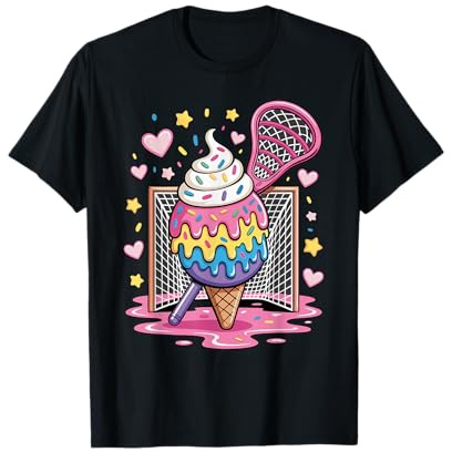 Lacrosse Drip Lax Helmet Ice Cream Sticks Youth Kids Girls T-Shirt