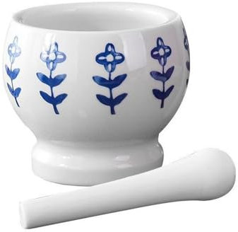 Bol pour moudre les épices manuel d'ail maillet en céramique multifonctionnel broyage pilule mixeur battant Chili moulin à herbes cuisine mélange bol de broyage Ensemble de mortier et pilon