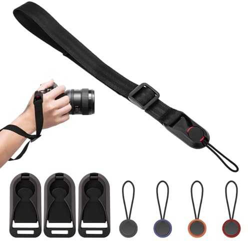 LuxStellar Kamerarem snabbkoppling fästsystem set om 4 stycken, för kamerarem kamerarem quick release snabbkoppling snabbkopplingar för kamerarem kompatibel med de flesta DSLR
