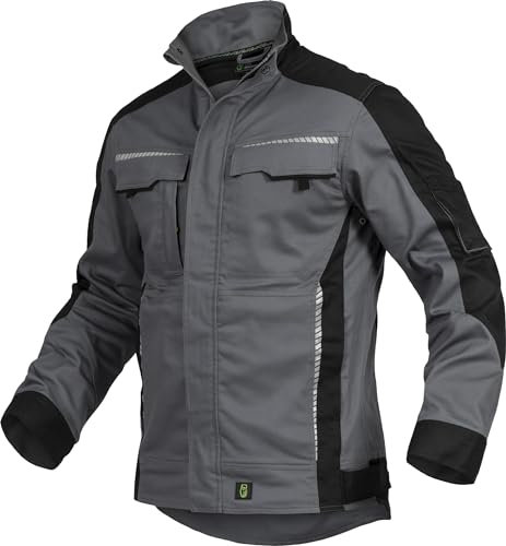 Leib Wächter Flex-Line Herren Arbeitsjacke Bundjacke (3XL, Grau/Schwarz)
