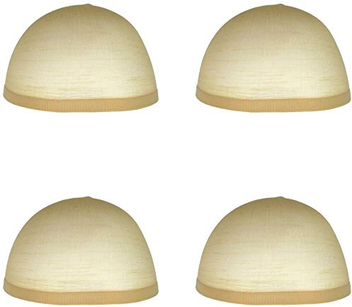 4x retine per capelli come sottocoperta per parrucche - in nylon elastico (beige) e rete elastica (nero) per parrucche di tutti i giorni e per carnevale/costumi (retine per capelli (4x Beige))