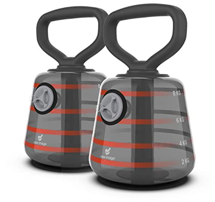 New Image FITT Bell - Adjustable Kettle Bells - Water Filled - Exercise Weight Set - Great for Fitness, Core Training & Weight Lifting - Durable & Strong Design - Ultimate Core & Balance Home Workout