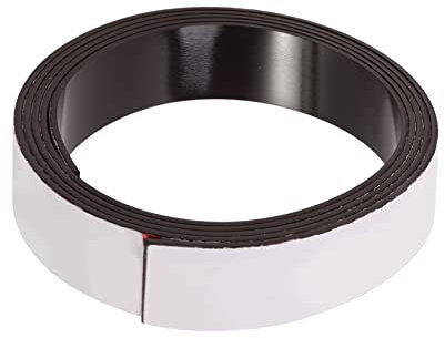 ESmoda Nastro magnetico flessibile magnetico da 1 m, striscia adesiva magnetica, 10 x 1,5 mm