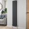 Radiant Living® 1600 x 304mm Anthracite Grey Vertical Tall Designer Radiator Double Column Flat Panel Modern Modern Central Heating Panels Bathroom Radiators