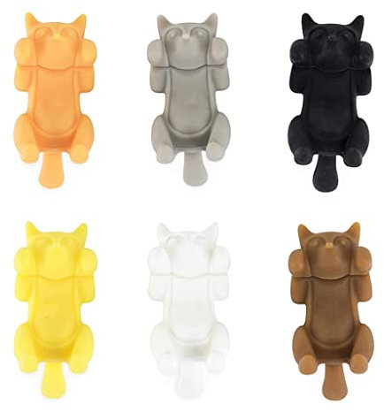 WYLZLKX Lot de 6 marqueurs en silicone couché pour verre à vin en forme de chat