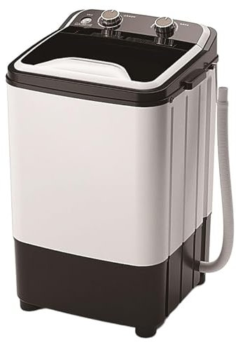 Stor kapacitet 7,5 kg helautomatisk tvättmaskin - UV-blått ljus Bacteriostasis - Perfekt för utomhushusvagnar, små lägenheter och resor