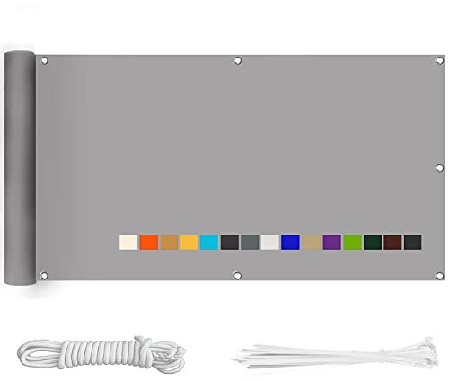 Balcone resistente alle intemperie Proteggi il tuo recinto del giardino o il balcone con il rivestimento grigio chiaro per balcone fornisce privacy e protezione contro gli occhi curiosi 55 x 90