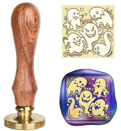 Hrtyvhin Messing Head Seal Stempel Halloween Serie Versiegelung Wachste Stempel Spiders Wach Dichtungsstempel Für Karteneinladungen Dekoration