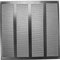 Vent Systems Rejilla de ventilación de 400 x 400 mm, cubierta de acero galvanizado, rejilla de retorno de aire de metal con mosquitera, rejilla de ventilación para pared y techo, interior y exterior