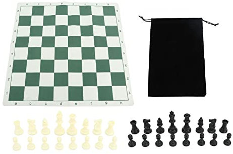 Schackset, Med Förvaringsväska, Innehåller 32 Schackpjäser, Schackbräde I PU-läder, Internationellt Brädspel, Bärbart Reseschackset