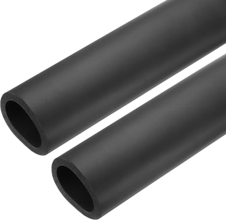 sourcing map 2pcs Pipe Insulation Foam Tube Lagging Insulation 45mm ID 59mm OD 24 Heat Preservation for Antifreeze Insulation, Handle Grip, Black