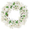 Oairse Corona de flores artificiales de buganvilla de 46 cm, corona de primavera y verano, corona floral sintética, corona de buganvilla blanca para puerta delantera, hogar, cocina, pared, chimenea,