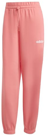 adidas Damen Essentials LINEAR French Terry Cuffed Pants, semi Turbo/White, M