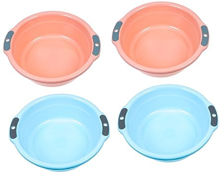 MOTHNUR 4pcs Hanging Wash Basin for Home Storage Basin for Kitchen Vegetables Cleaning Medium Random Color