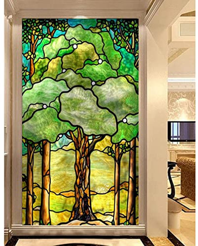 Lámina de privacidad para ventana, estática, decorativa, esmerilada, efecto vitral, efecto vitral, 30 x 120 cm