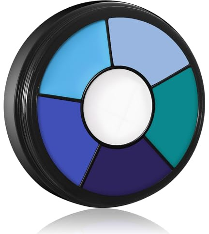 BOBISUKA Blue Face & Body Paint – 6 Colors Cream Washable Face Paint for Corpse Bride Sally Makeup Avatar Mermaid Costume & Theme – Easy to Blend, High Pigment & Long Lasting