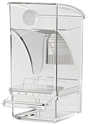 Distributeur de nourriture pour perroquets de grande capacité, amovible, facile à nettoyer, transparent, accessoire de cage pour perruches