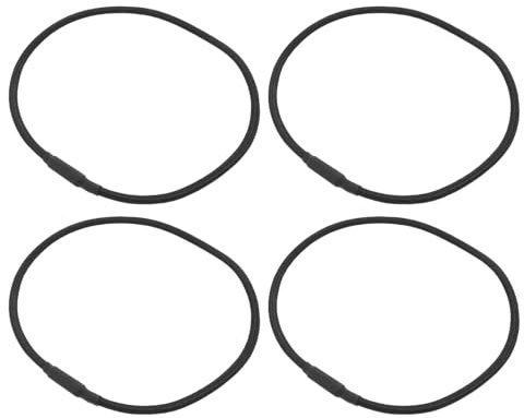 ERINGOGO 4 Pezzi Fasce Elastiche Antiurto per Microfono in Gomma Nera, Anelli di Ricambio per Supporto Ammortizzatore Microfono, Accessori per Studio di Registrazione e Allenamento
