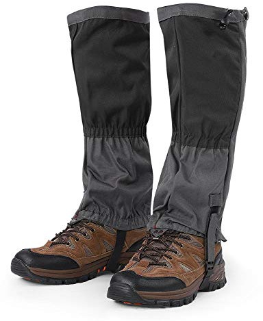 WandernGamaschen, Para Unisex Schnee Bein Gamaschen Outdoor Wasserdichte Stiefel Ersättning för Erwachsene(Schwarz)
