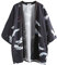 G-LIKE Japanese Kimono Jacket Robe - Traditional Classic Haori Clothing Tokyo Harajuku Antique Styles Floral Loose Jacket Robe Costume Bathrobe Sleepwear for Women Men Girls, black, Einheitsgröße