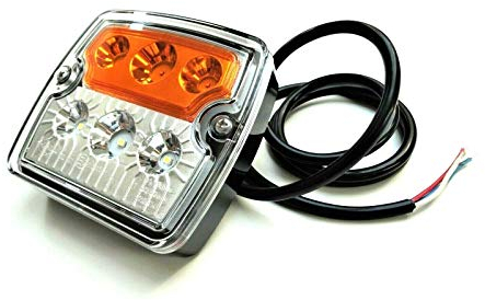 Matel Service LED Blink-Positionsleuchte E9 12V 24V für Anhänger, LKWs, PKWs, Wohnmobile, Wohnwagen, Traktoren, Bagger usw.