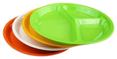 Fondue Plates 4piece Set Fondue Plates Colorful with 12 Fondue Forks, 26cm/10in
